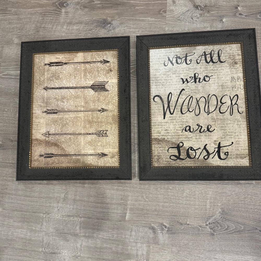 16x20” Black Framed Wall Art with Inspirational Quote - Picture 1 of 6